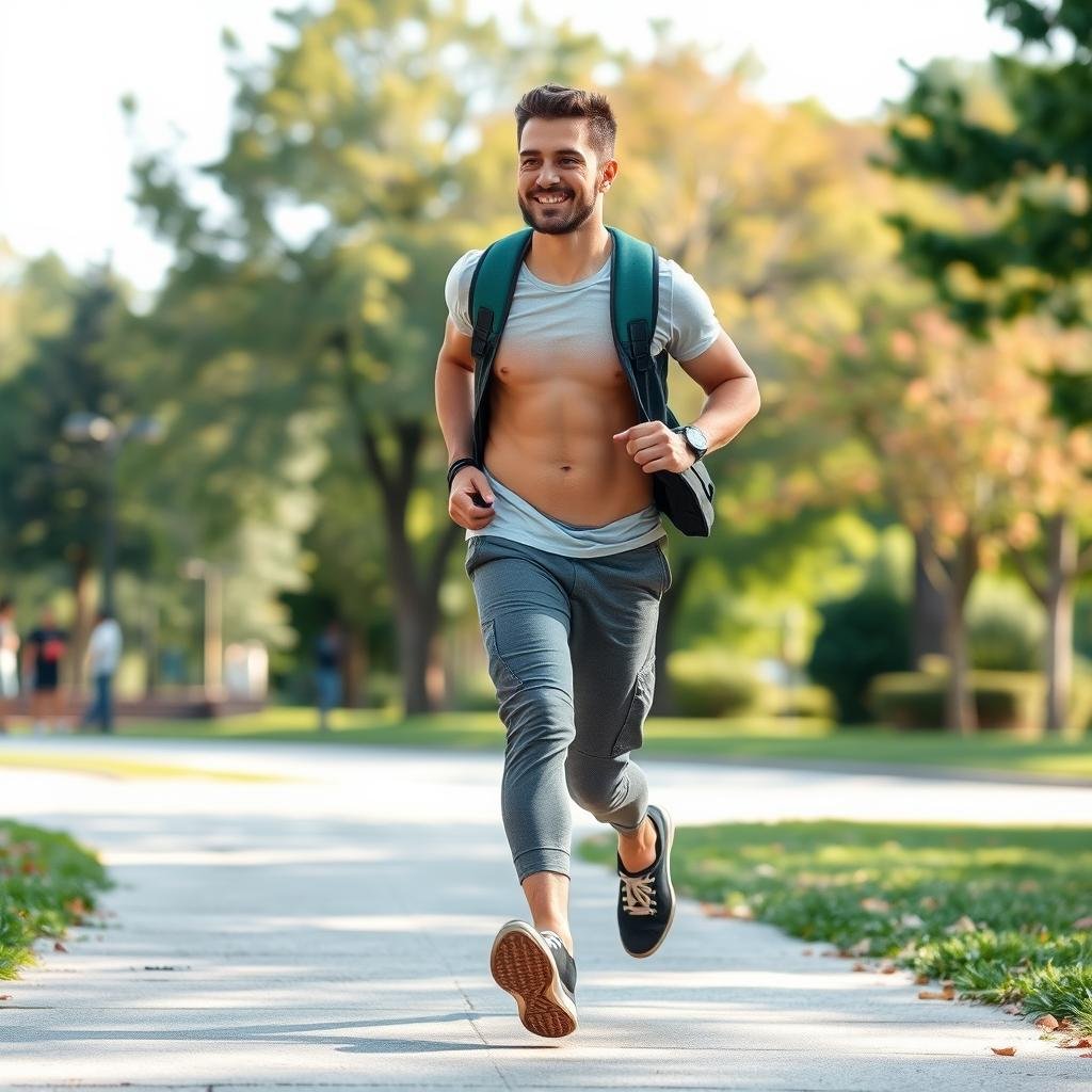 Person engaged in light activity showing KeySlim Drops' energy benefits