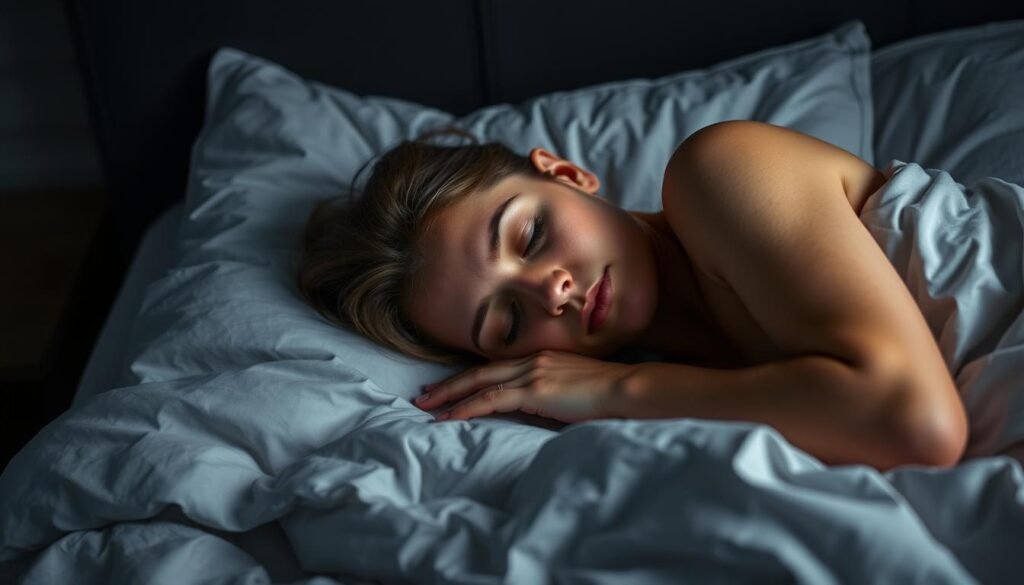 Person sleeping peacefully for metabolic health