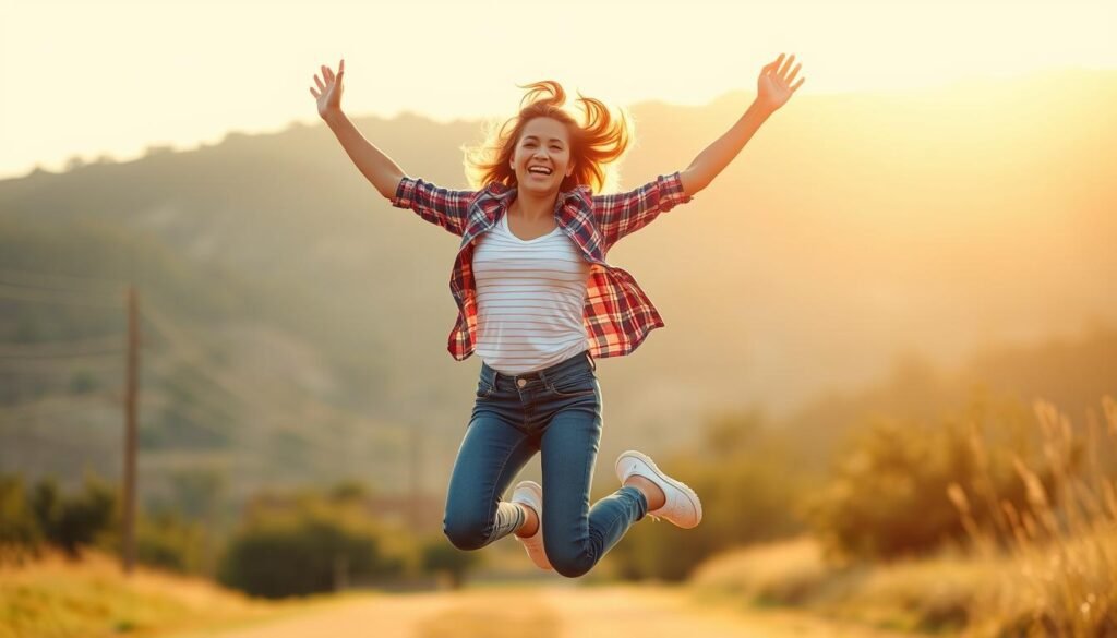 Person with high energy levels enjoying an active lifestyle