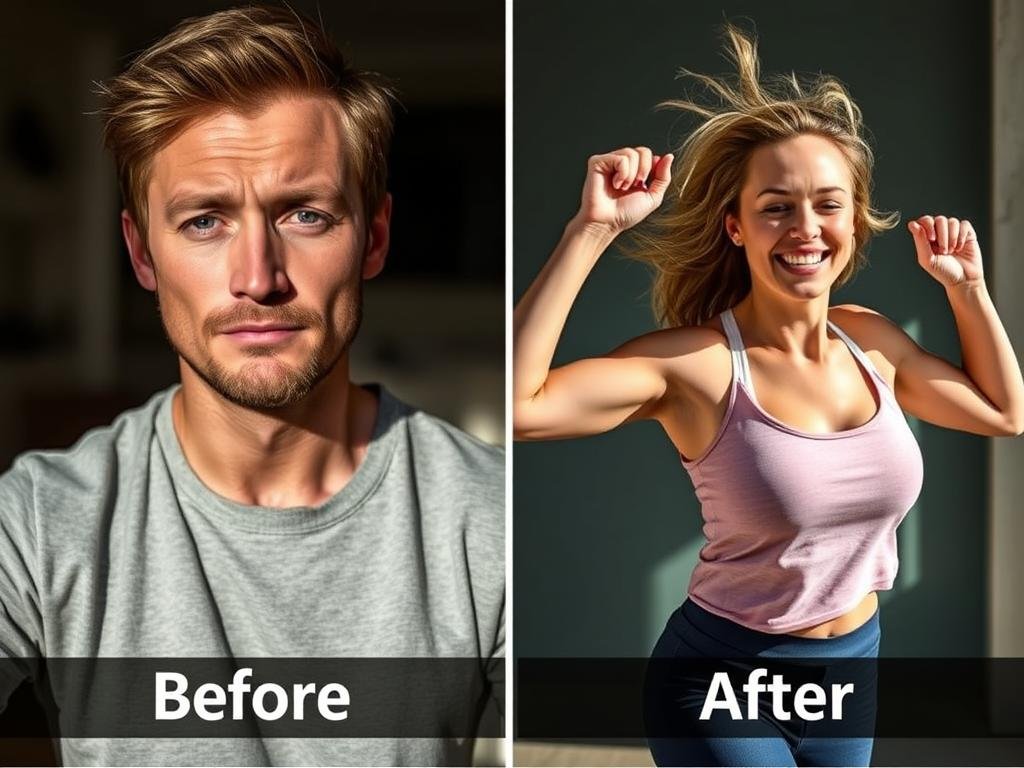 Person with increased energy and vitality after using GlucoTonic supplement