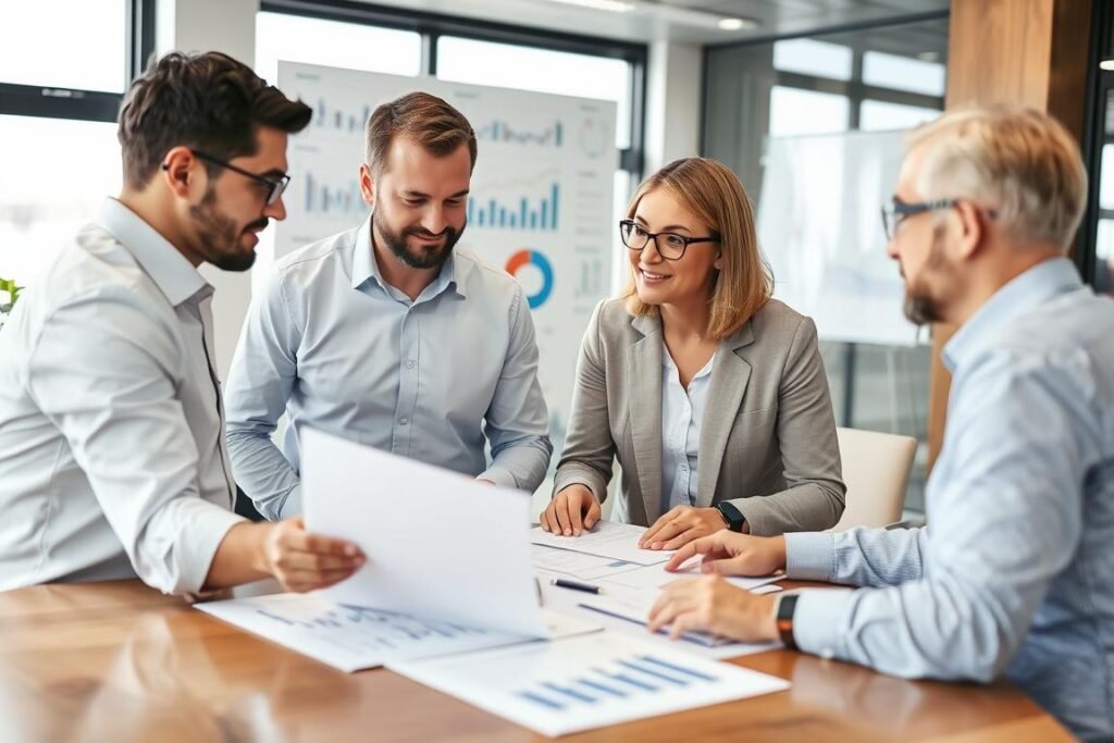 Financial performance review with JMA advisors analyzing business metrics