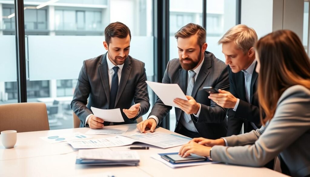 JMA advisory team working collaboratively with business executives on transition strategy