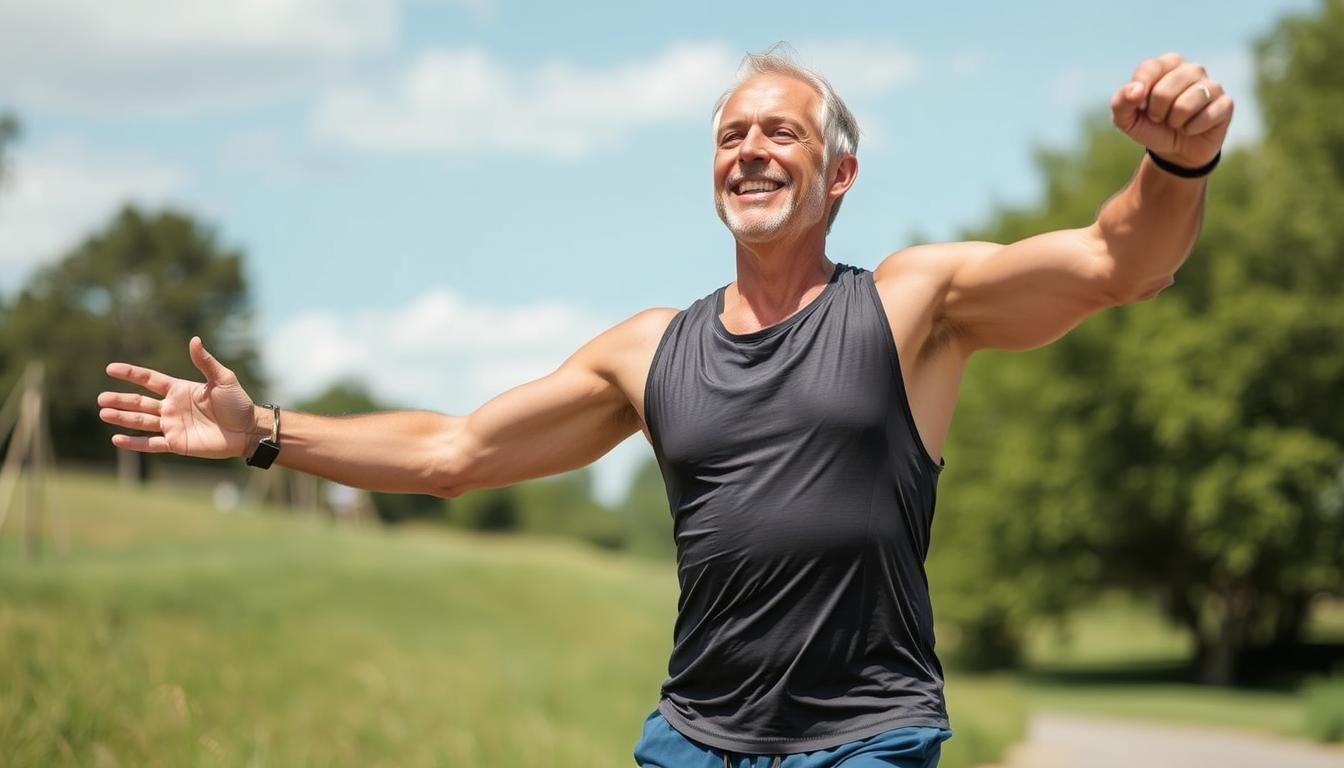 Man enjoying active lifestyle after improving prostate health with natural remedies